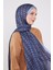 İndigo Zincir Desen Brand Şal 3