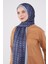 İndigo Zincir Desen Brand Şal 4