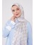 Ekru Harf Desen Brand Şal 4