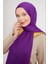 Mor Pliseli Pamuklu Şal 2