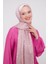Pembe Geometrik Desen Deluxe Devore Şal 2