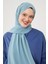 Buz Mavisi Medine İpeği Şal 4