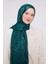 Zümrüt Çiçek Desen Deluxe Devore Şal 1