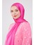 Fuşya Yanları Taş Şeritli Brilant Şal 2