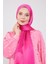 Fuşya Yanları Taş Şeritli Brilant Şal 3