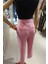 Önü Ütü Izli Yüksek Bel Havuç Pantolon Pembe 4