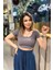 Kısakollu Crop Top Füme 4
