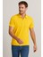 Erkek Kısakol Polo Yaka Fermuarlı Tshirt Sarı 3