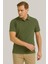 Erkek Kısakol Polo Yaka Fermuarlı Tshirt Haki 3