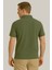 Erkek Kısakol Polo Yaka Fermuarlı Tshirt Haki 4