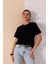 Kadın Siyah Bisiklet Yaka Basic T-Shirt - 168 1