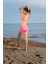 Rukomayo Pembe Renk Beyaz Biyeli Şortlu Freeset Lycra Kumaş Bikini 2