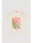 Lale Çiçek Baskılı Ekru Kadın T-Shirt TSH00421 1