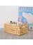 Dekoratif Natural Su Sümbülü Dikdörtgen Hasır Sepet Düzenleyici / Organizer 3'lü Set 5
