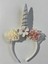 Kız Çocuk Unicorn Çiçekli Taç Beyaz 1