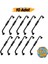 Yayık Kulp 10 Adet (160 mm 16 Cm)Mobilya Mutfak Dolab Çekmece Dolap Kulpları Kapak Kulpu Kulbu Siyah 1