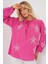 Uzun Kol Nakışlı Örme Bluz 951 - Pembe 3