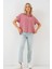 Oversize Kısa Kol Gömlek 20322 - Pembe 2