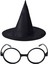 Harry Potter Büyücü Şapkası ve Harry Potter Büyücü Gözlüğü Siyah Renk 1