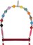 Ahşap Tünekli Şeffaf Boncuklu Kuş Salıncağı 10-12 cm Renkli 1