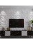 3D Pvc Kabartmalı Kendinden Yapışkanlı Duvar Kağıdı Paneli Çizgi Model Beyaz Renk 50X50CM 1