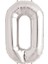 0 Rakam Folyo Balon Gümüş 40 Inç 1
