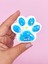Beyaz Pati Taba Squishy Kedi Pati Sıkma 7 cm Pullu Pati Sukuşi - Mavi 1