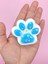 Beyaz Pati Taba Squishy Kedi Pati Sıkma 7 cm Pullu Pati Sukuşi - Mavi 2