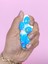 Beyaz Pati Taba Squishy Kedi Pati Sıkma 7 cm Pullu Pati Sukuşi - Mavi 3