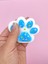 Beyaz Pati Taba Squishy Kedi Pati Sıkma 7 cm Pullu Pati Sukuşi - Mavi 4