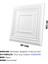 3D Kabartmalı Yeni Nesil Yapışkanlı Pvc Duvar Kağıdı Paneli Kare Model Beyaz Renk 50X50CM 5