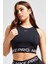 Pro Training Dri Fit Shine Crop Tank Top Kadın Parlak Swoosh Crop Atlet Siyah 1