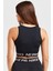 Pro Training Dri Fit Shine Crop Tank Top Kadın Parlak Swoosh Crop Atlet Siyah 2