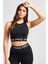 Pro Training Dri Fit Shine Crop Tank Top Kadın Parlak Swoosh Crop Atlet Siyah 4