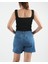 Şort Denim Likralı Yırtmaçlı Paça 4