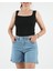Şort Denim Likralı Yırtmaçlı Paça 5