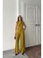 Tencel Modal Kolsuz Bluz Kapalı Cep Detaylı Dökümlü - Pantolon Takım - Yağ Yeşili 1