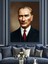 Mustafa Kemal Atatürk Dekoratif Kanvas - Mdf Ahşap Tablo 2