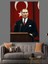 Mustafa Kemal Atatürk Kürsüde Dekoratif Kanvas - Mdf Ahşap Tablo 4