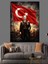 Mustafa Kemal Atatürk ve Bayrak Dekoratif Kanvas - Mdf Ahşap Tablo 1
