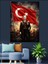 Mustafa Kemal Atatürk ve Bayrak Dekoratif Kanvas - Mdf Ahşap Tablo 2