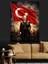 Mustafa Kemal Atatürk ve Bayrak Dekoratif Kanvas - Mdf Ahşap Tablo 3