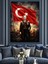 Mustafa Kemal Atatürk ve Bayrak Dekoratif Kanvas - Mdf Ahşap Tablo 4