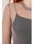 Transparan Gri Tül Basic Bluz 3