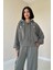 Haki Kapüşonlu Sweatshirt ve Kargo Pantolon Takım 3