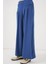 Geniş Paça Pileli Pantolon 6718 - Indigo 2
