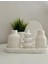 Dekoratif Minimalist 3'lü Vazo & Sunum Tabağı 5