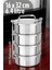 Engithalat Sefer Tası Yemek Kabı Paslanmaz Çelik 4 Katlı 16 cm 1.6 Litre 1