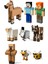 Minecraft Çiftlik Set Steve Alex Köylü Arı Tavuk Koyun Inek Keçi At 1