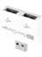 Hub Usb2.0 Erkek - 2 Portlu USB Çift Şarj Cihazı Ayırıcı Adaptör Dönüştürücü Konsantratör (Beyaz) (Yurt Dışından) 4